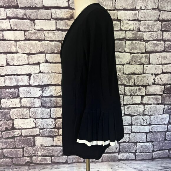 Charter Club Black & White No Close Cardigan Sweater Size 1X - Picture 4 of 9